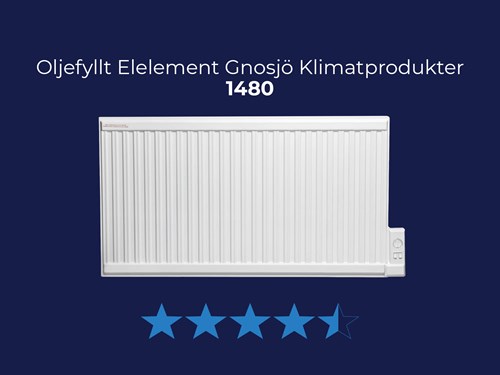 Oljefyllt element gnosjö klimatprodukter 1480