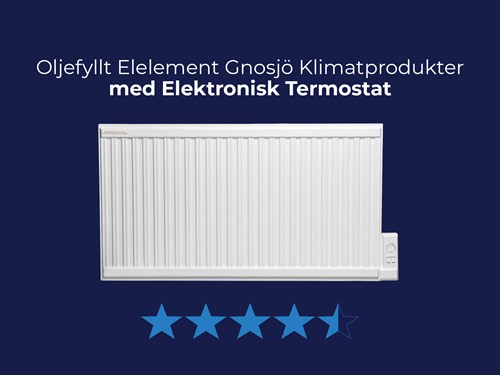 Oljefyllt elelement gnosjö klimatprodukter med elektronisk termostat